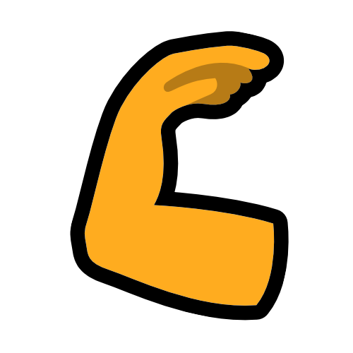 an emoji yellow arm and hand.